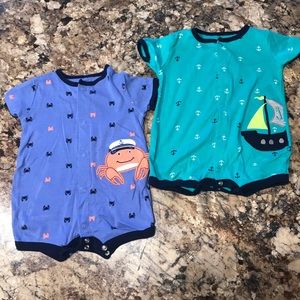 Carters set of snap up rompers